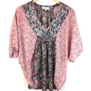 Black Poppy Boho Blouse